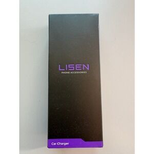 LISEN B104 Car Charger with Retractable Cable Black Model 2E7130 Phone Accessory
